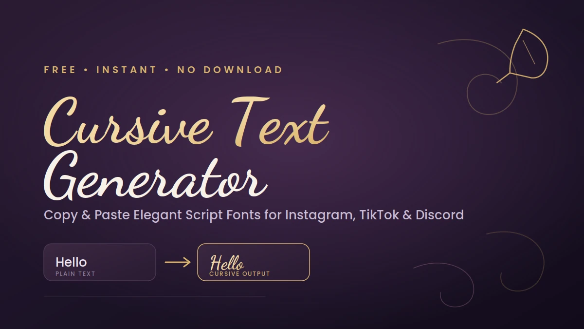 Cursive Text Generator Copy Paste