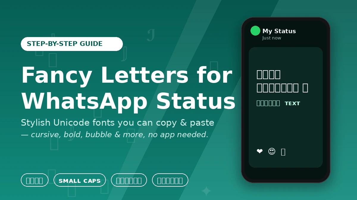 Fancy Letters for WhatsApp Status: The Complete Copy-Paste Font Guide