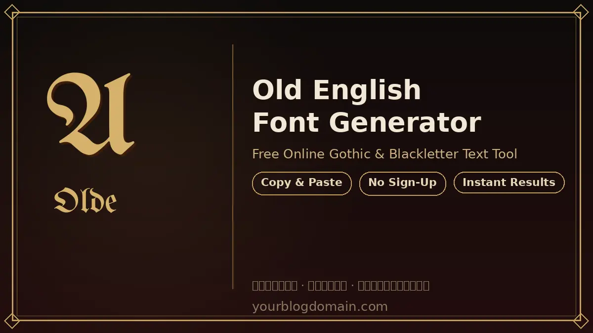 Old English font generator online - free Gothic Blackletter text tool