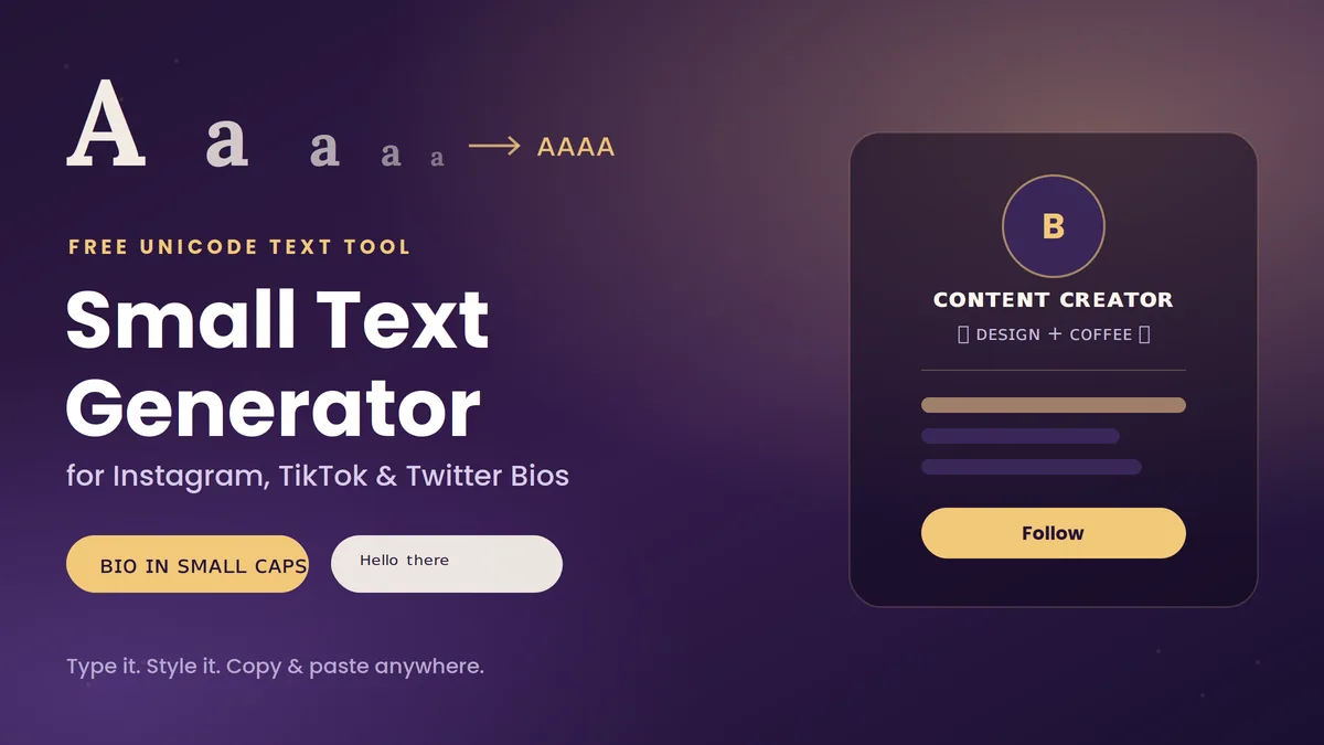 Small Text Generator for Bio: How to Get Tiny, Aesthetic Fonts in Seconds